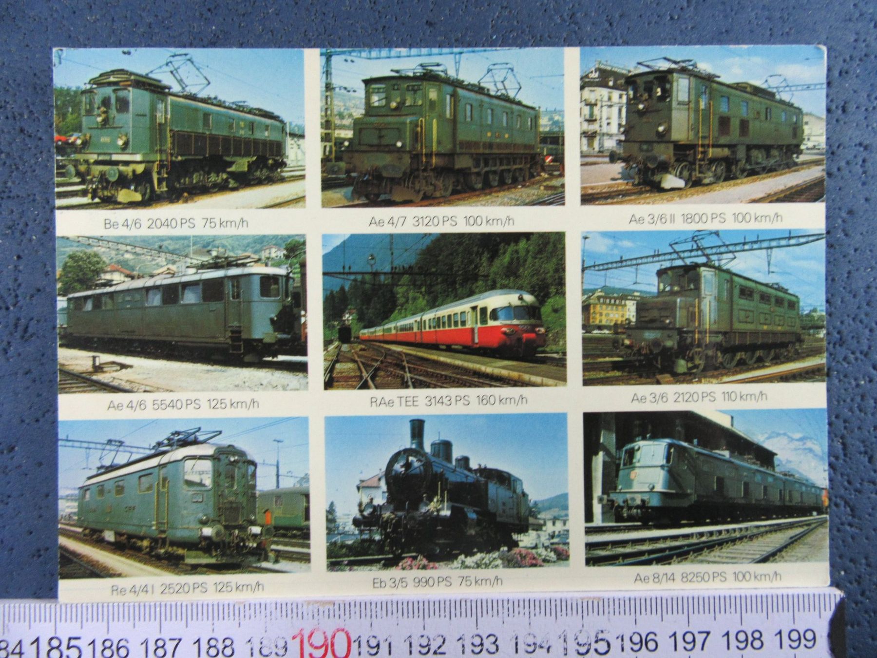 Cartoline postali: BAHN SCHWEIZ AK SCHWEIZER LOKOMOTIVEN 9BILD-AK – Usato da Ettingen venduto da Hausi4711