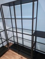 VITTSJÖ Pflanzen Regal, Metal/schwarzbraun/Glas, 100x175 cm