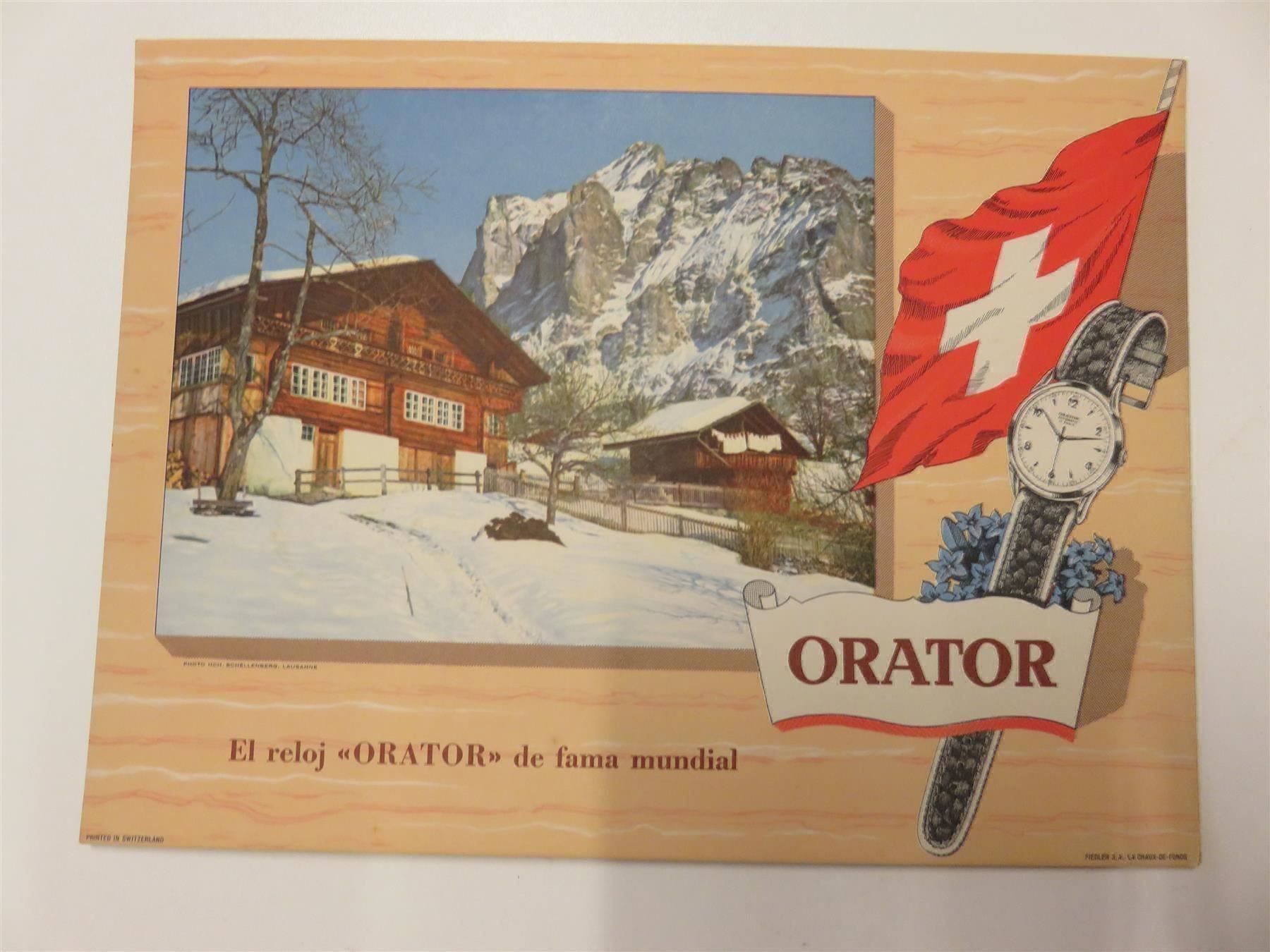 Foto & Immagini: UHREN  WERBUNG ORATOR 50zigerjahre – Nuovo (secondo la descrizione) da Hölstein venduto da federhaus