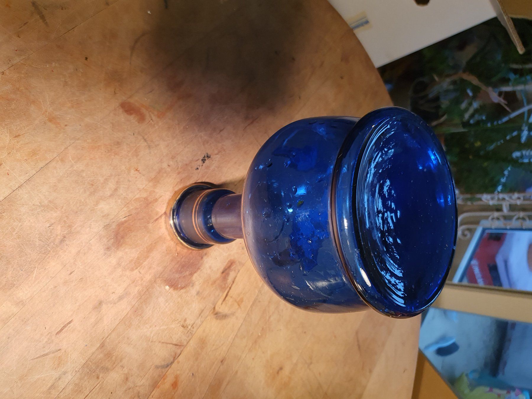 Set di piatti: Dekoflasche blau bemalt – Usato da Zürich venduto da loosebone 2