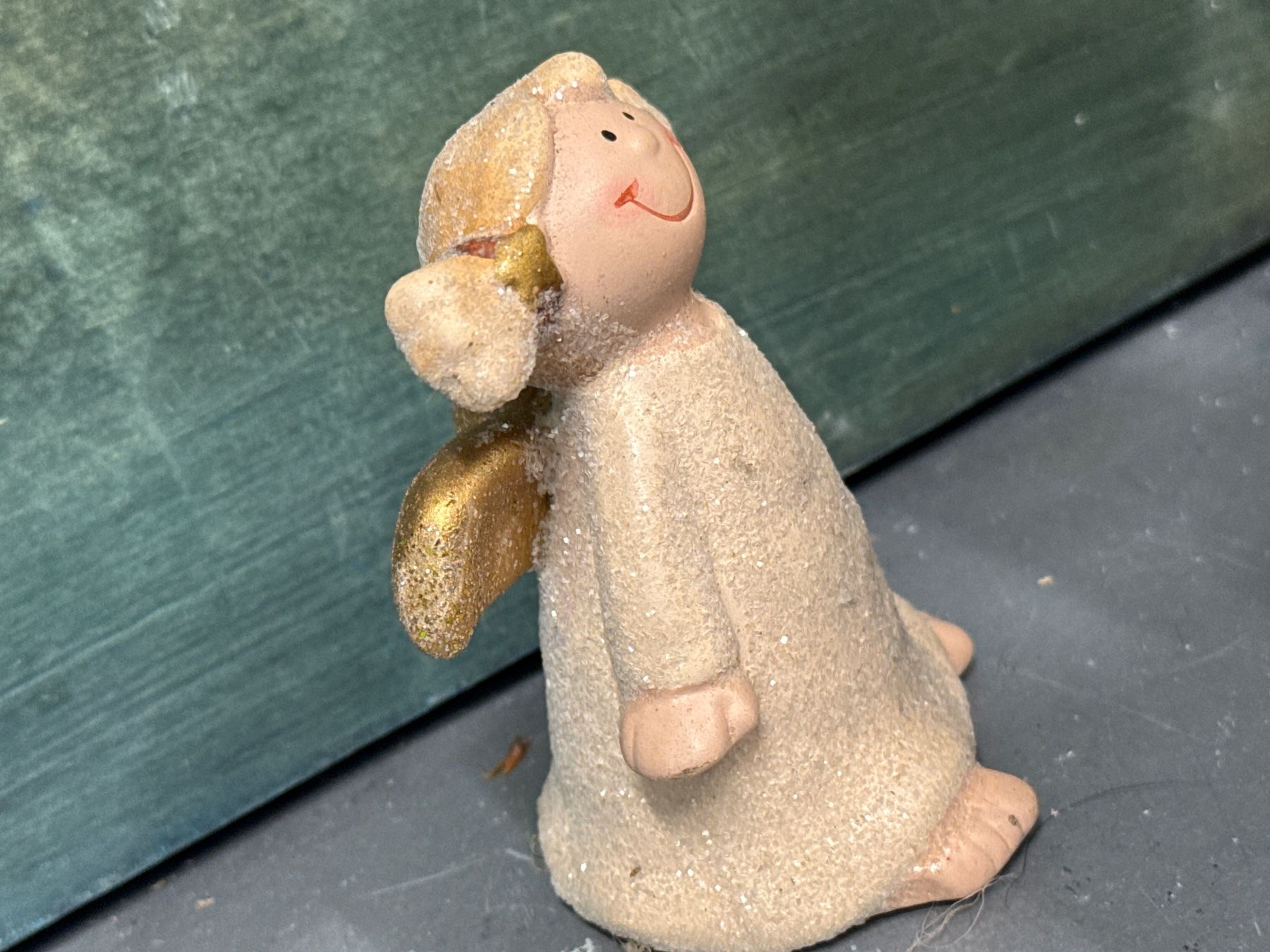 Statuette: 1 Engelsfigur, Weihnachten, 10 cm – Usato da Amriswil venduto da kleindeko 1