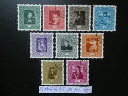 FL 1949 Nr. 217-225 gestempelt
