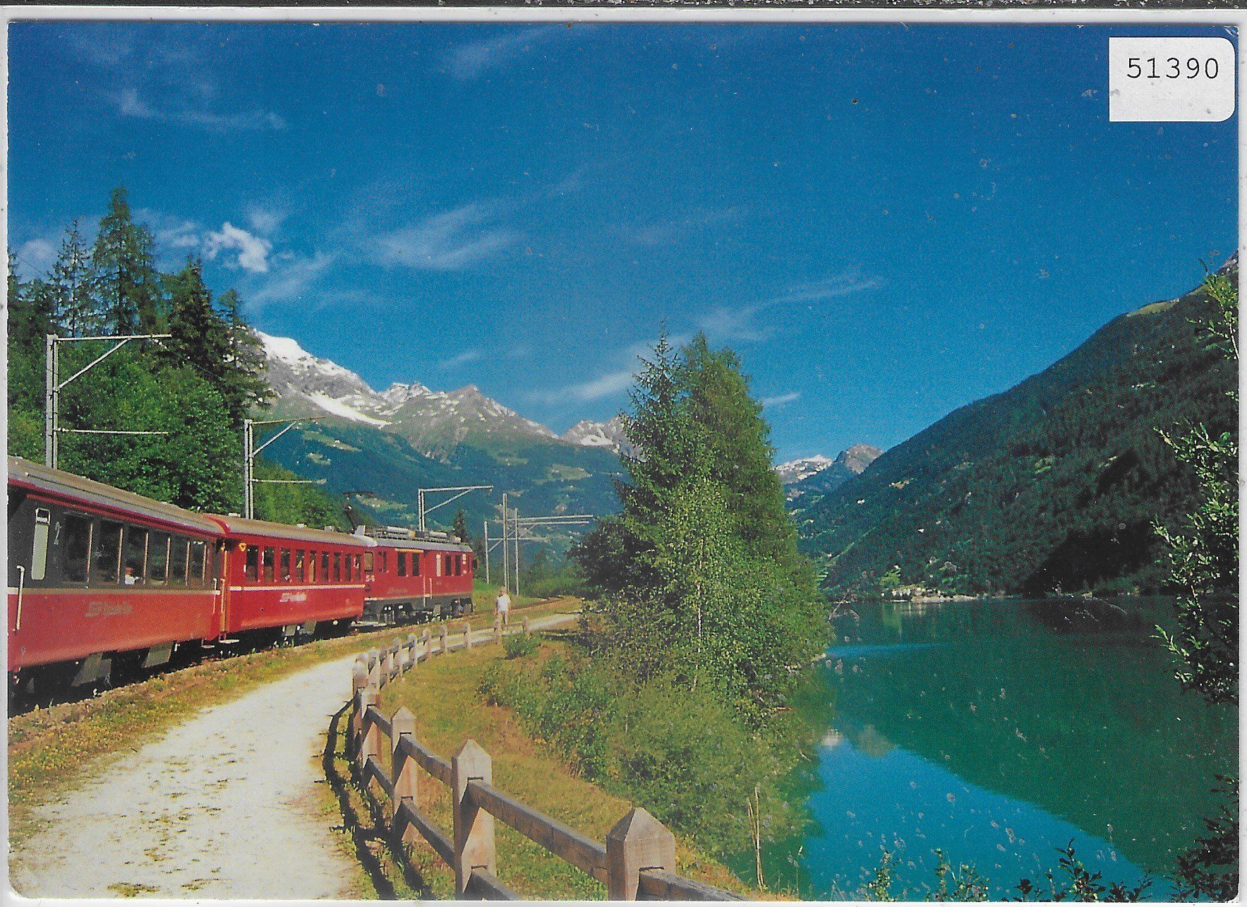 Cartoline postali: Rhätische Bahn am Lago di Poschiavo – Usato da Ettingen venduto da Kartenplanet