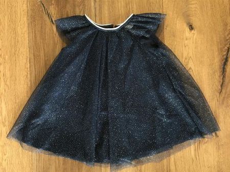 Tüllkleid blau/Glitzer Gr. 74 neuwertig!