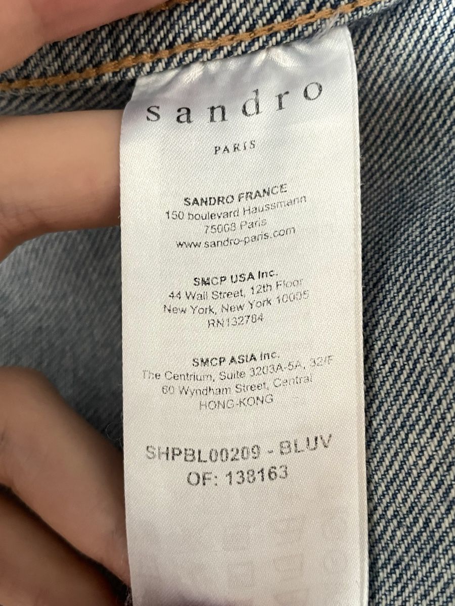 Sandro Giacche: SANDRO Paris Designer Jeansjacke – Usato da Uster venduto da AlabasterOne 3