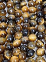 Strang echte yellow tigereye kugeln / stone beads 6 mm