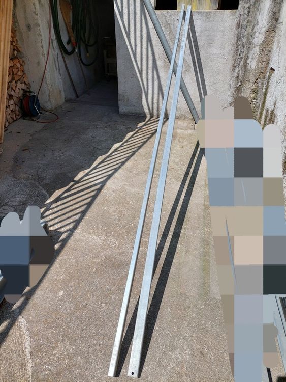 Travi: Vierkantrohr Eisen Stahl verzinkt 2 Stk. – Usato da Dürrenäsch venduto da mogbo18