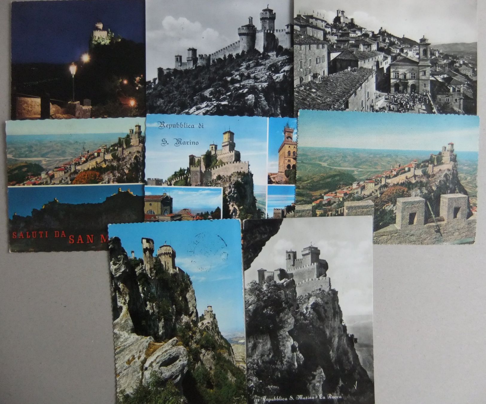 Tutti i francobolli: 23 Stück grossformatige Ansichtskarten von San Marino – Usato da St. Niklaus VS venduto da wunschlos54 4