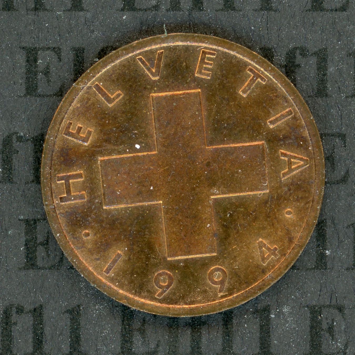 Tutti le monete: CHF___0.01 1994 vz 1 Rappen – Usato da Widnau venduto da Elf11