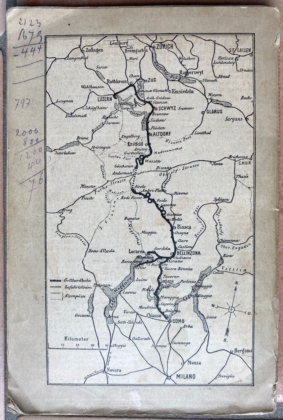 Libri: La ligne du St-Gothard - J. Hardmeyer vers 1885 – Usato da Versoix venduto da Decapod 9