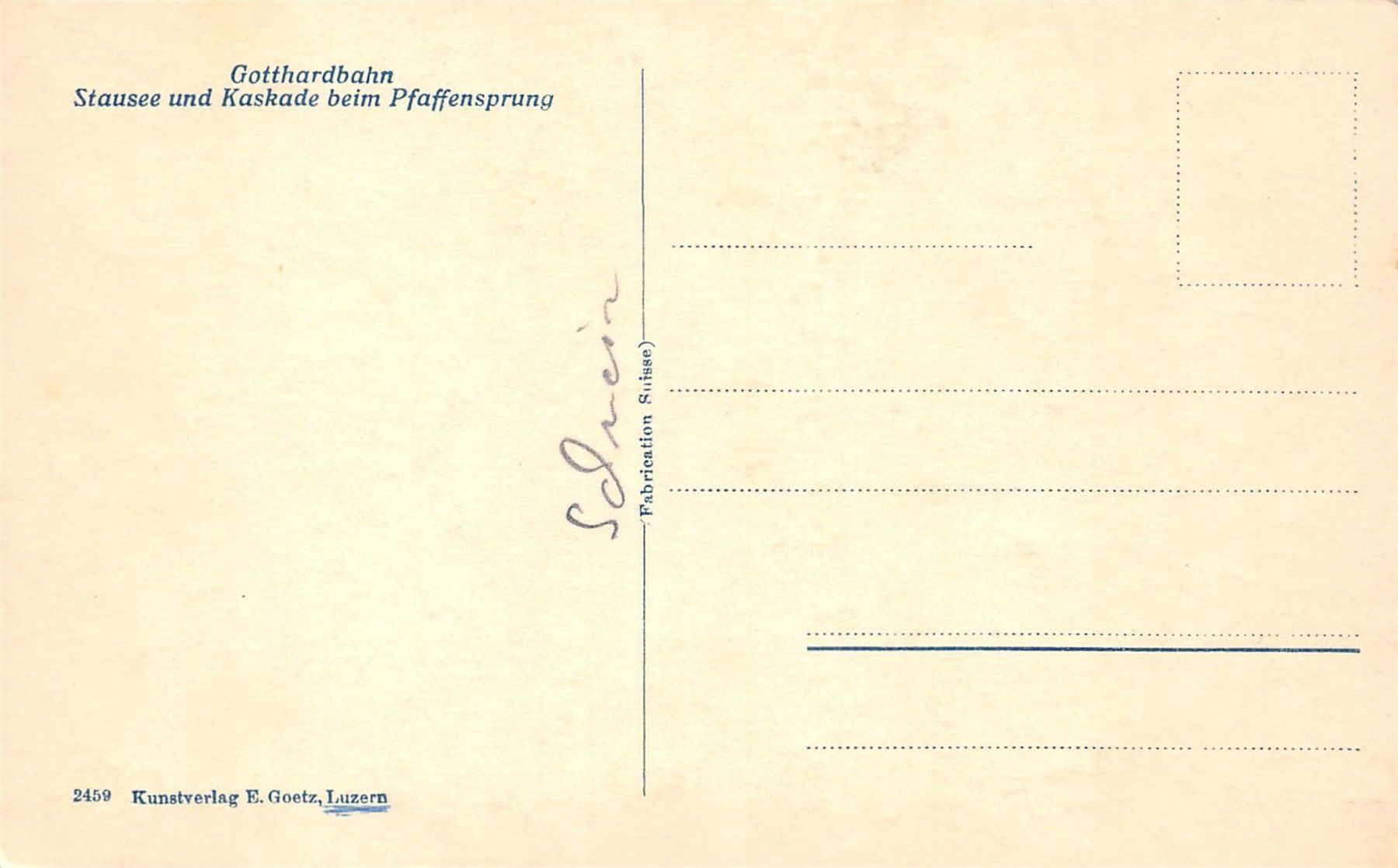 Cartoline postali: Wassen, Pfaffensprung, Gotthardbahn – Usato da Ottikon b.Kemptth. venduto da Neptun1974 1