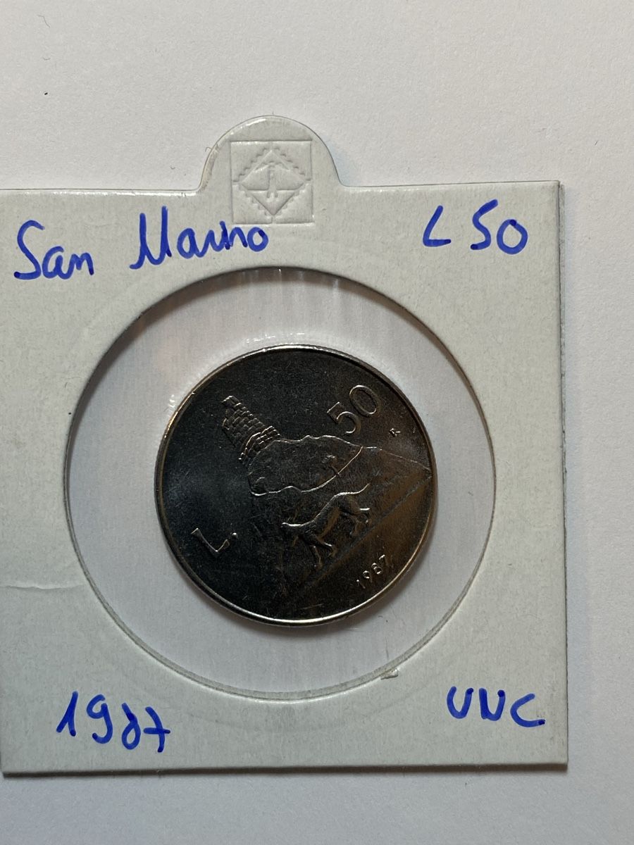 Tutti le monete: San Marin - 50 lires - 1987 - UNC  – Nuovo (secondo la descrizione) da Payerne venduto da Mike1682