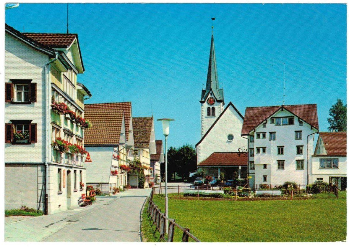 Cartoline postali: AK Kurort Stein AR, Dorfplatz – Usato da Zürich venduto da Tolima194