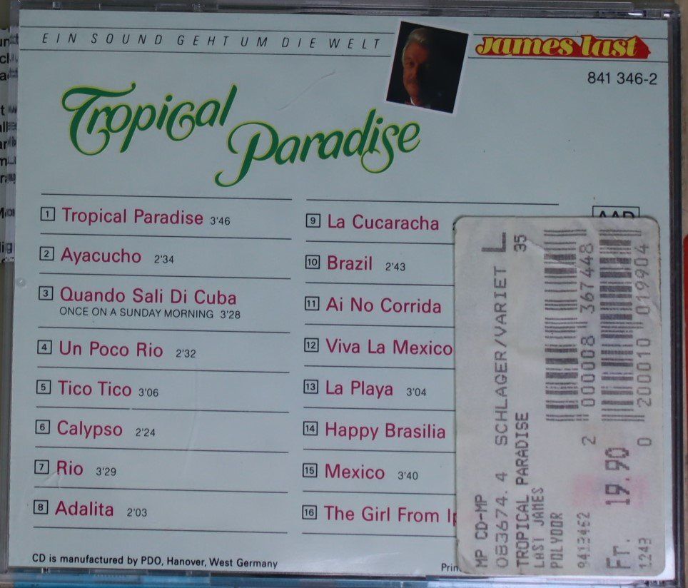CD: James Last – Tropical Paradise – Usato da Luzern venduto da CONTENTI 2