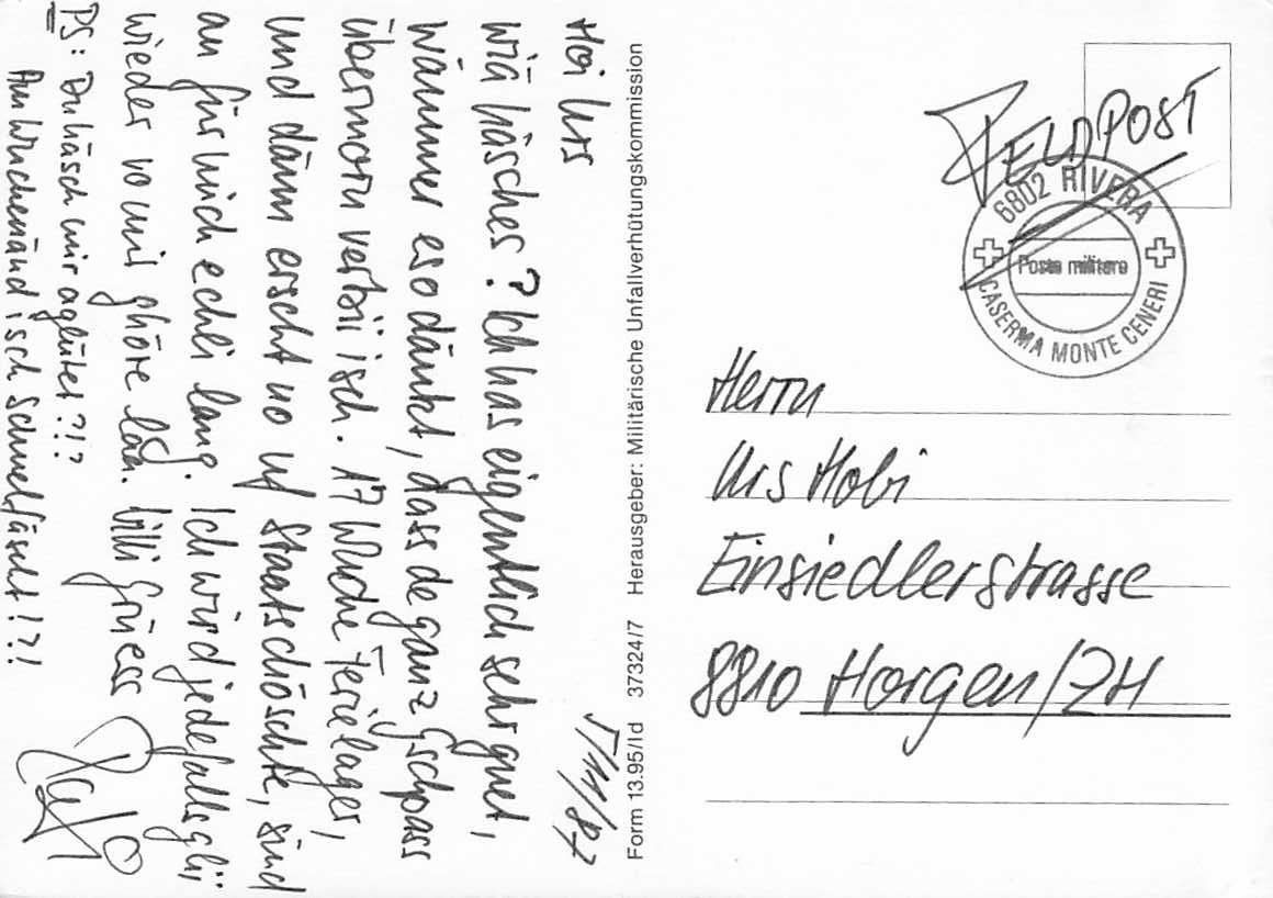 Cartoline postali: ARMEE-Werbekarte "häbsorg" mit FELDPOST RIVERA – Usato da Lufingen venduto da SchnaeppliCorner 1