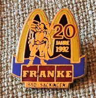 M040 - Pin 20 Jahre 1992 McDonalds FRANKE Bad - Säckingen