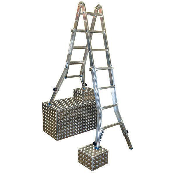Scale: Multifunktionsleiter - Teleskop-Treppenleiter 4x4 Spr. – Nuovo (secondo la descrizione) da Oftringen venduto da Alurollgerueste.ch 1