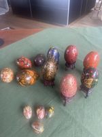 Set handbemalter Lack-Eier – Russland/Asien Stil – Vintage