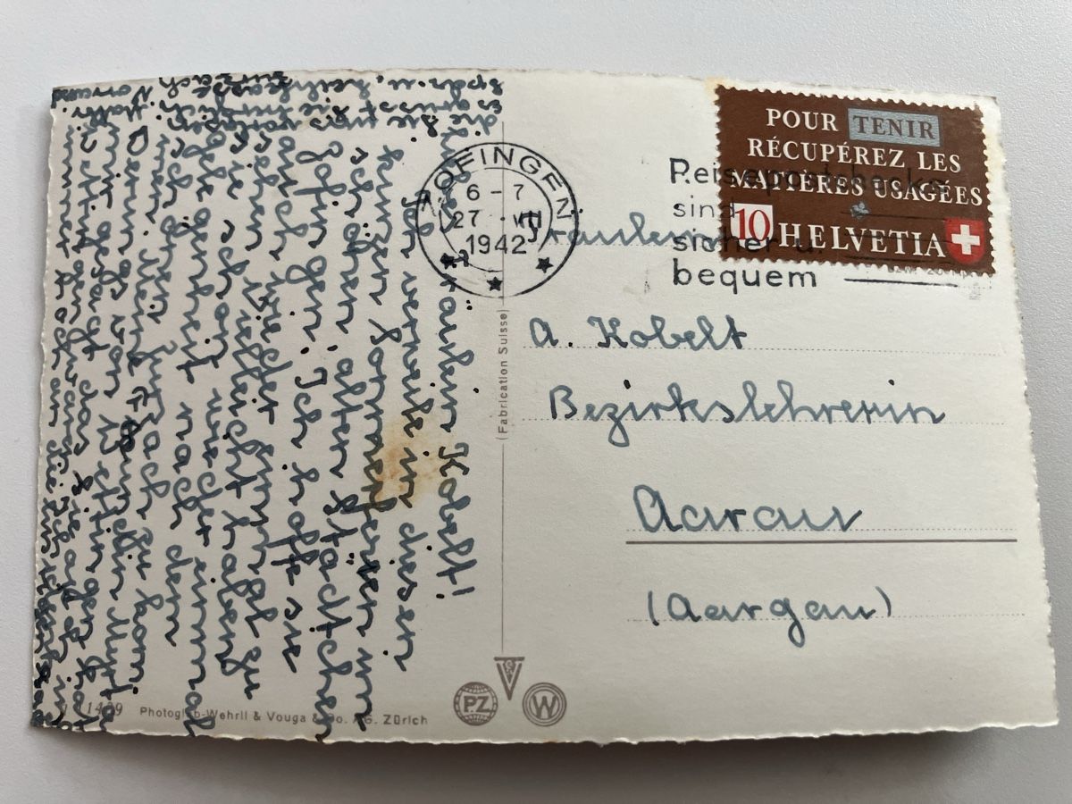 Cartoline postali: AK Zofingen 1942 – Usato da Zürich venduto da Classic_Collection_Zurich 1