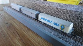 3 diverse H'bis Güterwagen SBB Roco gebraucht Spur N