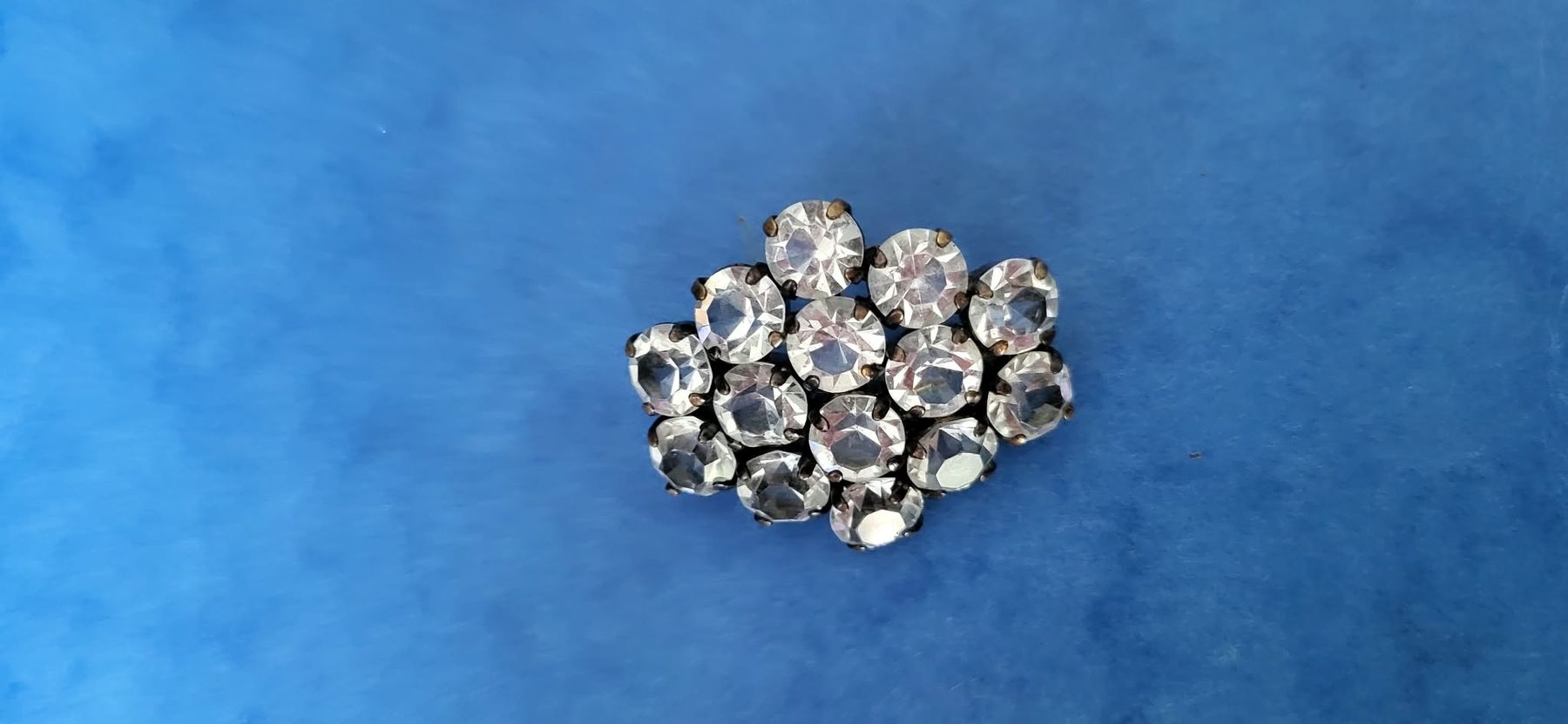 Vintage Raute Brosche Open Back Kristalle 1940er 4.0cm (Gebraucht) in ...