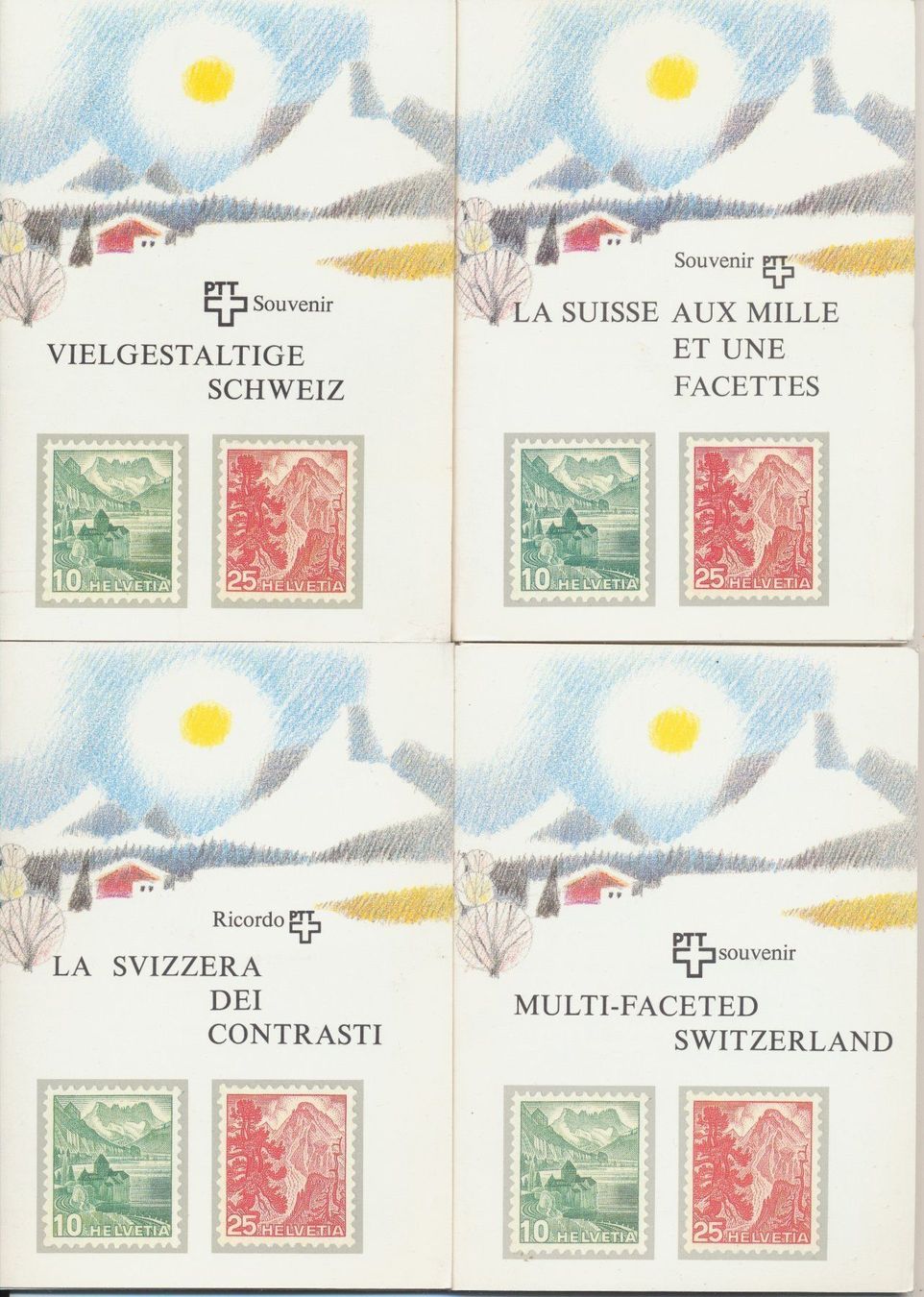 Alle Briefmarken: PTT Souvenir-Heftchen Nr. 4a - d ** – Gebraucht aus Schnottwil von Chasarmar