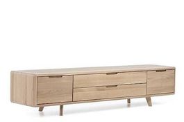 TV Möbel Lowboard SKAGEN Eiche Wildeiche massiv 180 x 40 cm