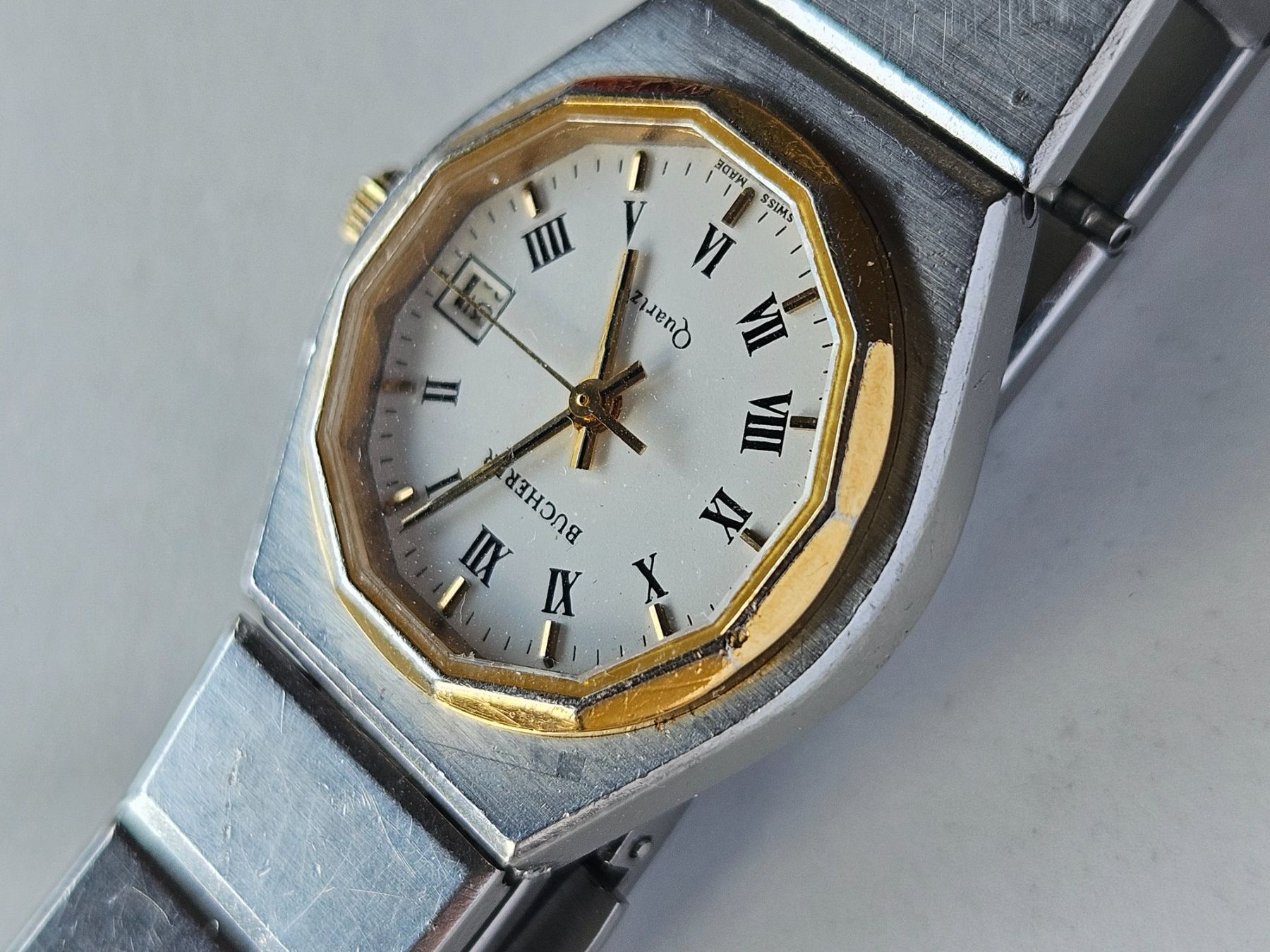 Bucherer Orologi: 558 Bucherer Date Quartz Damenuhr – Usato da Berikon venduto da mmm21 1