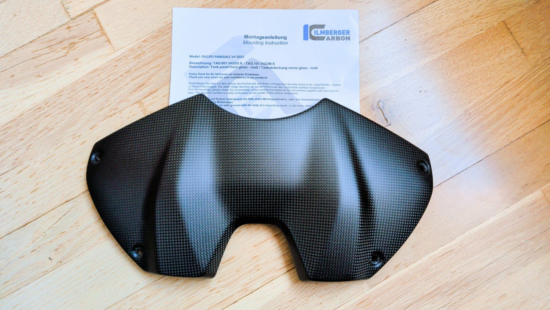 Ducati Toutes les pièces détachées moto: Tankabdeckung Ilmberger Carbon Ducati Panigale V4 Mod.2022 – Neuf (Voir description) à Bern par olli964