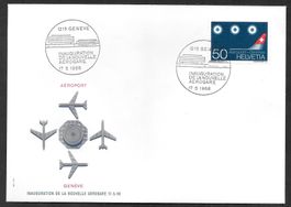 Sonderbrief Genf Flughafen Einweihung 17.5.1968