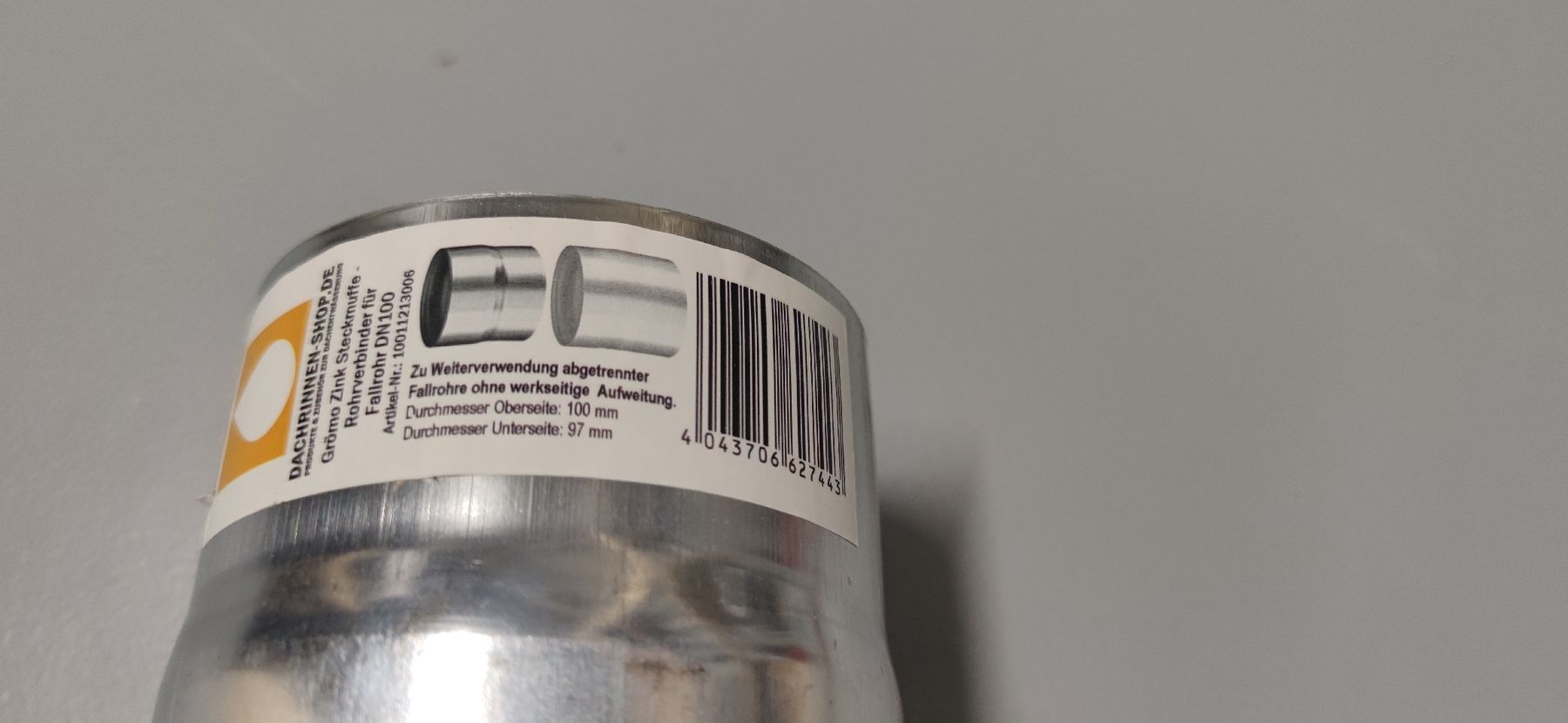 Eisenwaren: Steckmuffe Fallrohrverbinder – Neu und originalverpackt aus Burgdorf von Kgerber1 1