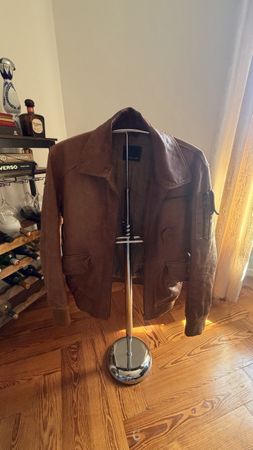 Emanuele Curci leather jacket brown size L good condition