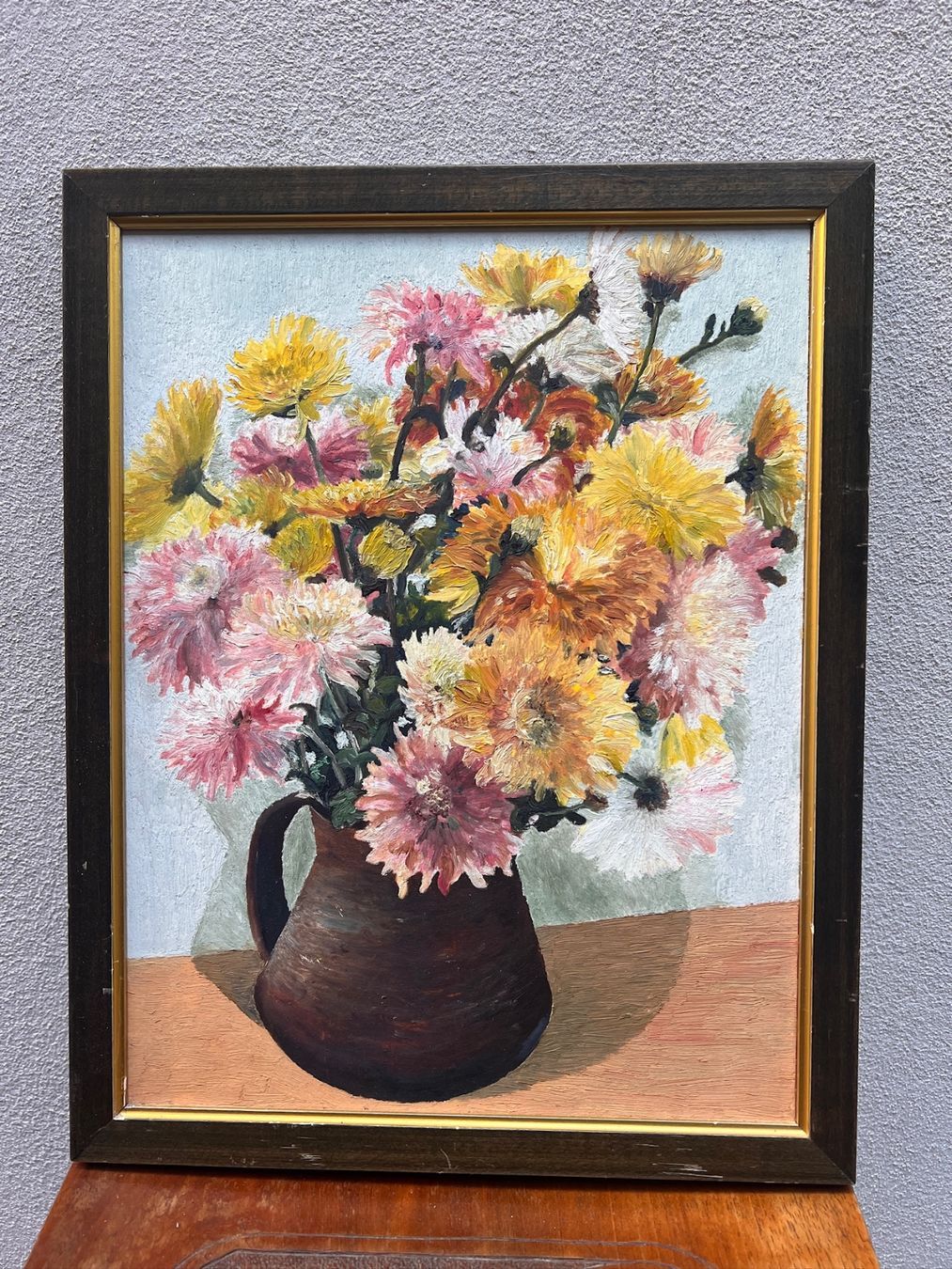 Dipinti: 4 Öl-Tempera-Gemälden mit Blumenmotiven – Usato da Riva San Vitale venduto da AM25 4