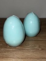 2 blaue Eierkerzen, Osterdeko, neu, ungebraucht, Deko