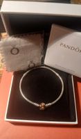 NEU PANDORA SILBER ARMBAND MIT VERGOLDETEN VERSCHLUSS 19 CM