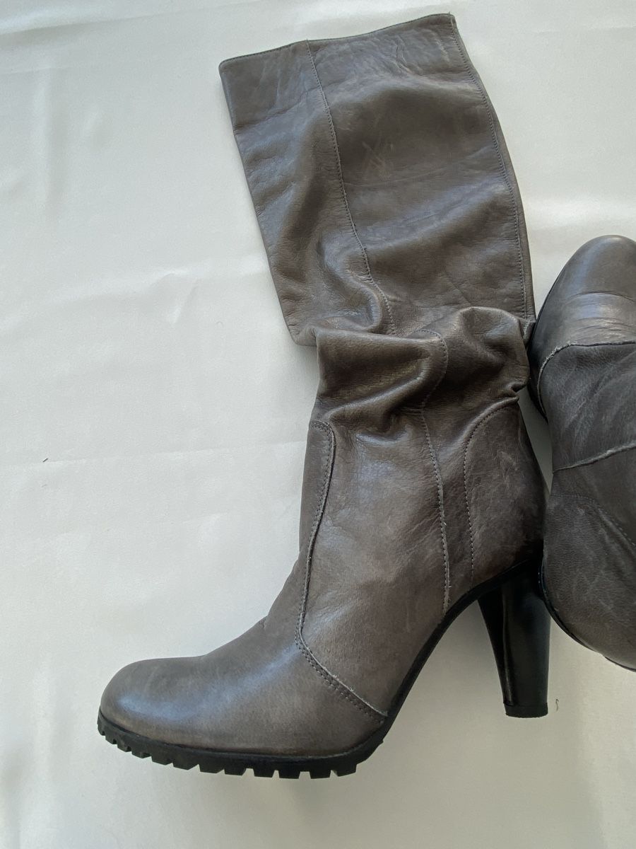 Marc Cain Chaussures femmes: Graue Leder Overknee Stiefel, Gr. 37 – Neuf avec emballage d'origine à Wettswil par ramba 3