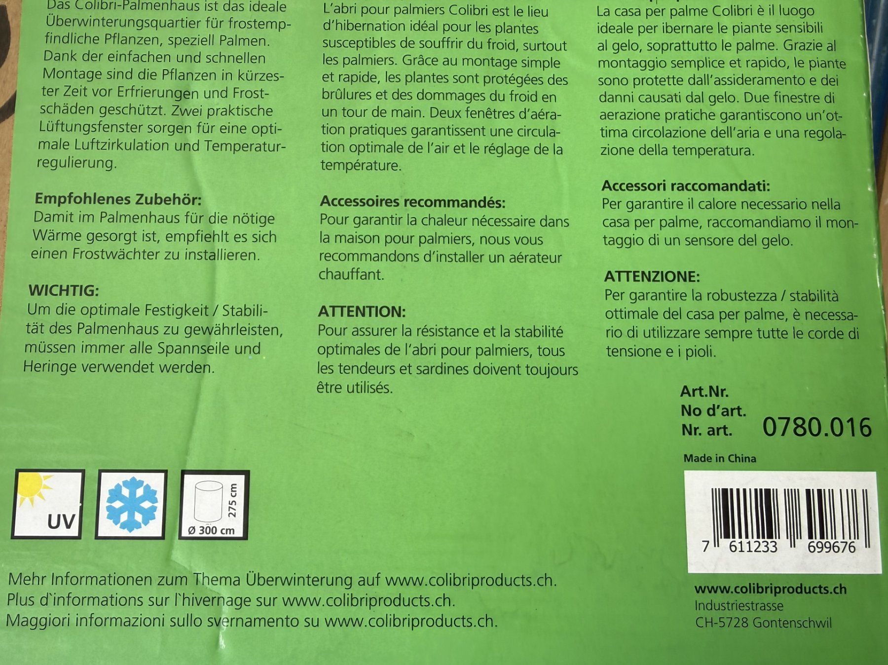 Casette da giardino & serre: Palmenhaus Colibri XXL – Nuovo (secondo la descrizione) da Birrwil venduto da flint54 1