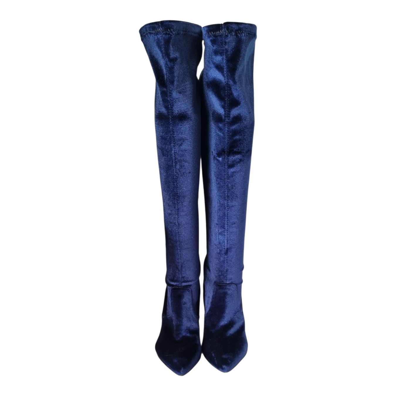 Scarpe da donna: Italienische Samtstiefel blau Gr.37 – Nuovo (secondo la descrizione) da Champlan venduto da acr_kkd5 1