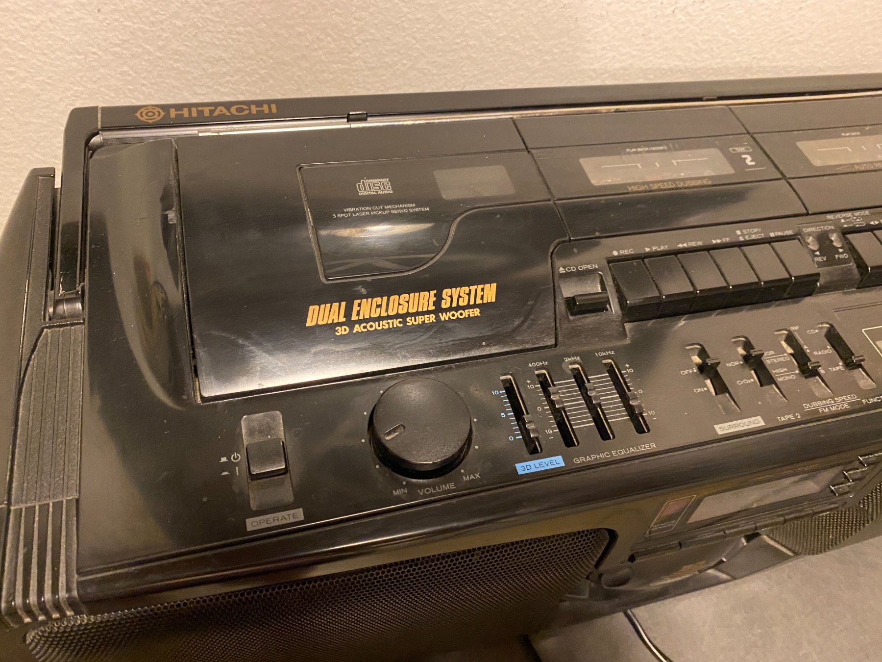Hitachi Aufnahmegeräte: Hitachi Double Tape Recorder mit CD PLayer, Radio – Gebraucht aus Basel von VinylLover68 2
