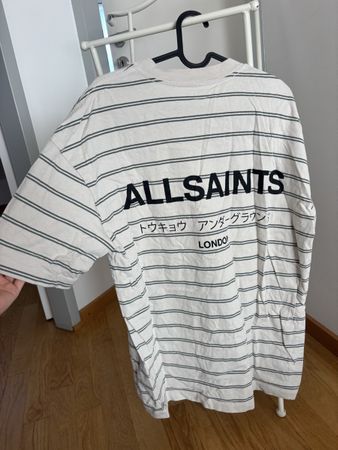 AllSaints Oversize T-Shirt - gestreift/Off-White