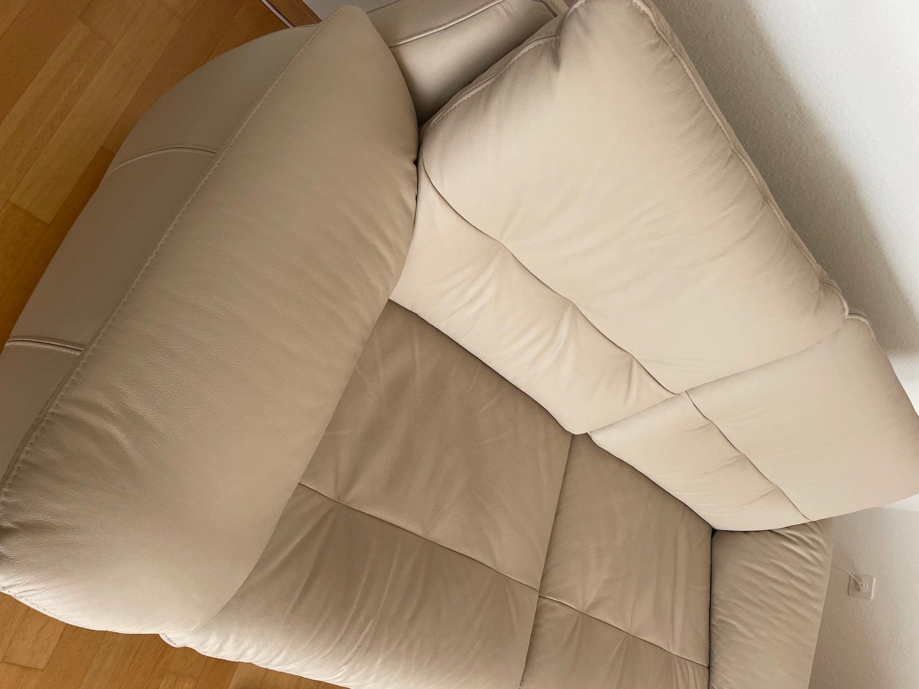 Divani: Ledersofa 185x80x88 cm beige – Usato da Meilen venduto da luca70 2