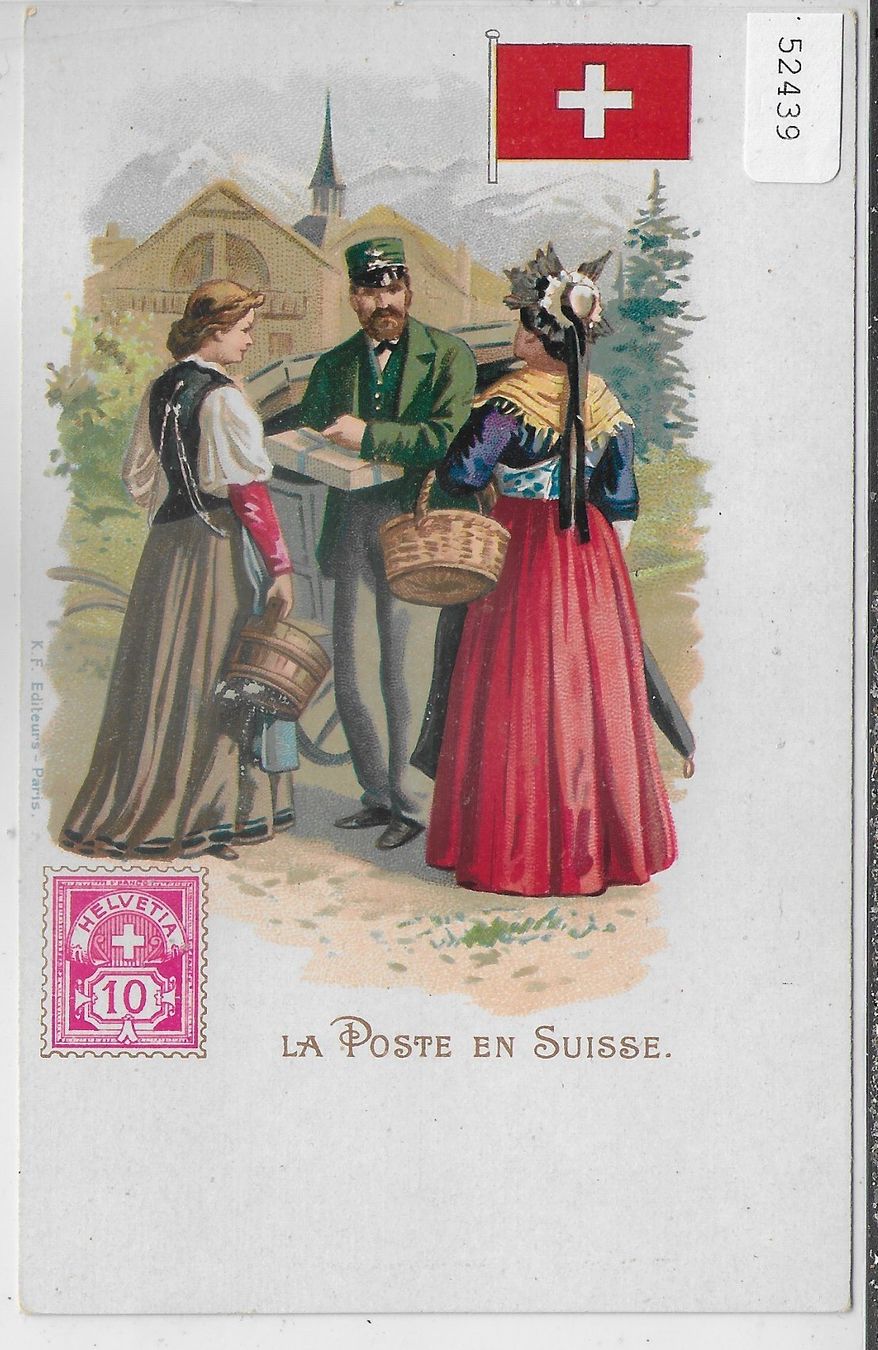 Cartoline postali: La Poste en Suisse - Die Schweizer Post - Litho – Usato da Ettingen venduto da Kartenplanet