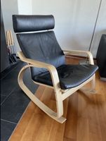 Schaukelstuhl schwarz Holz gut erhalten