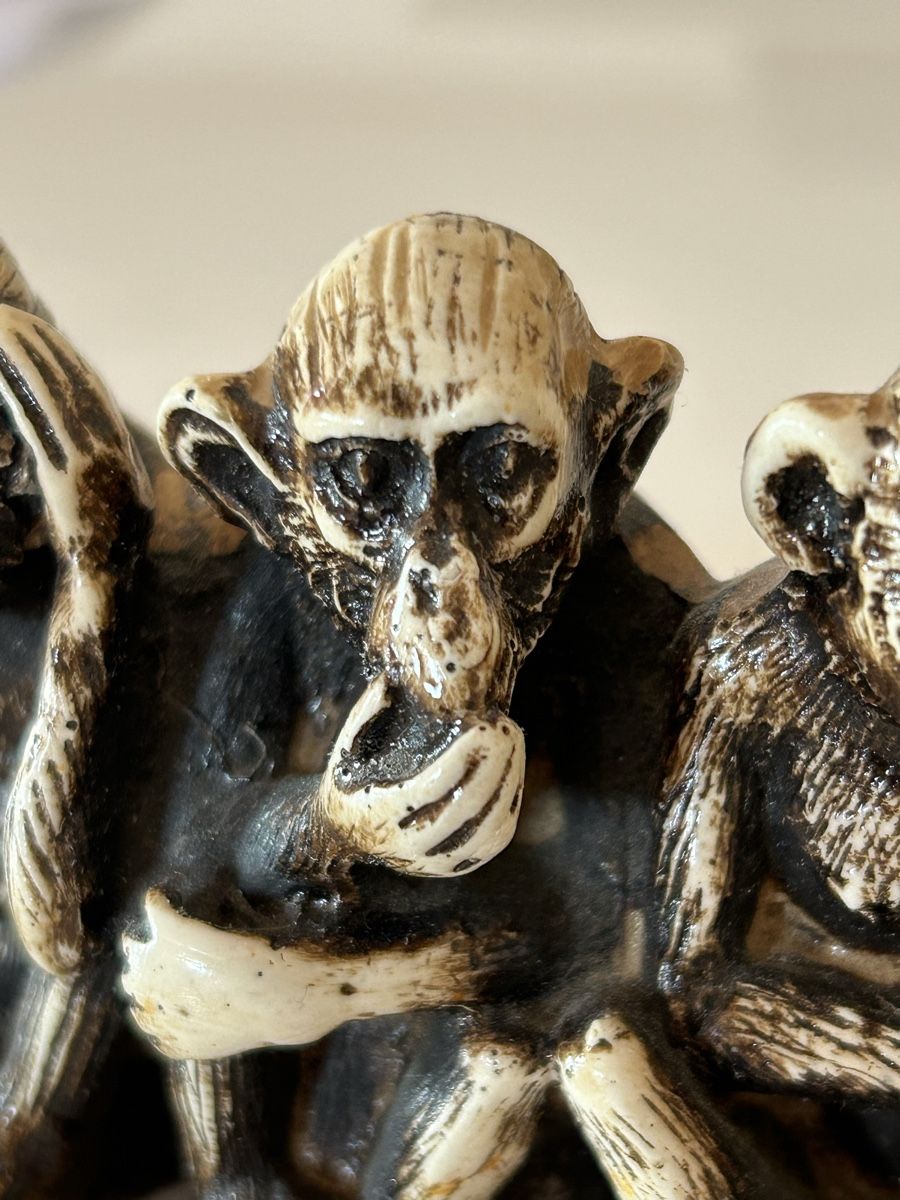 Statuette: 3 Affen - 3 singes - 3 scimmiette – Usato da Trélex venduto da Sonvic 3