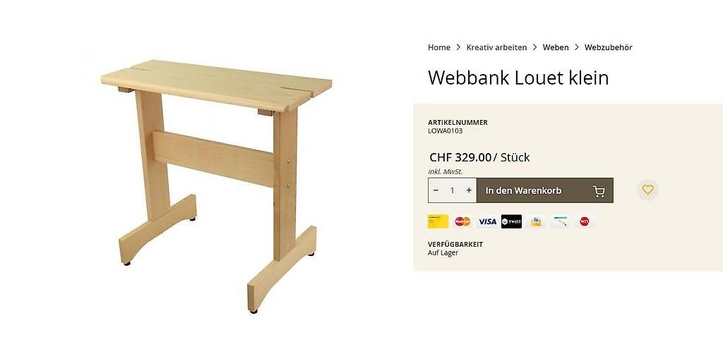 Métiers à tisser: Webbank Louet – D'occasion à Rüegsauschachen par hrs3432 3