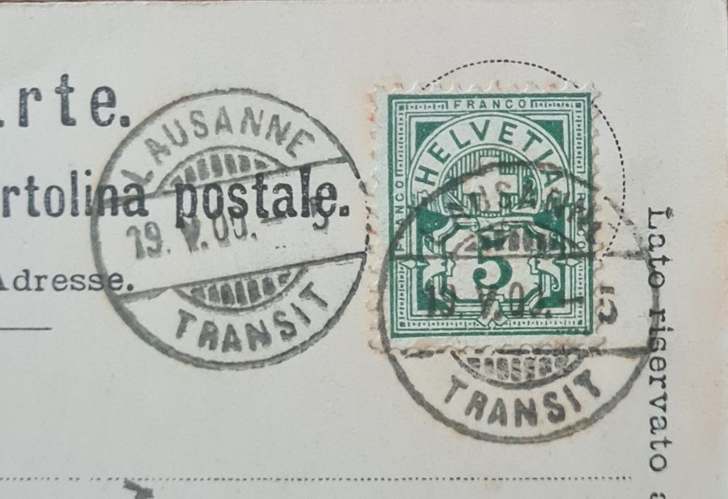 Cartoline postali: Lausanne 1900 – Usato da Ebikon venduto da Donar50 1