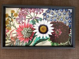 Tablett mit Blumenmotiv / Dekoration NEU