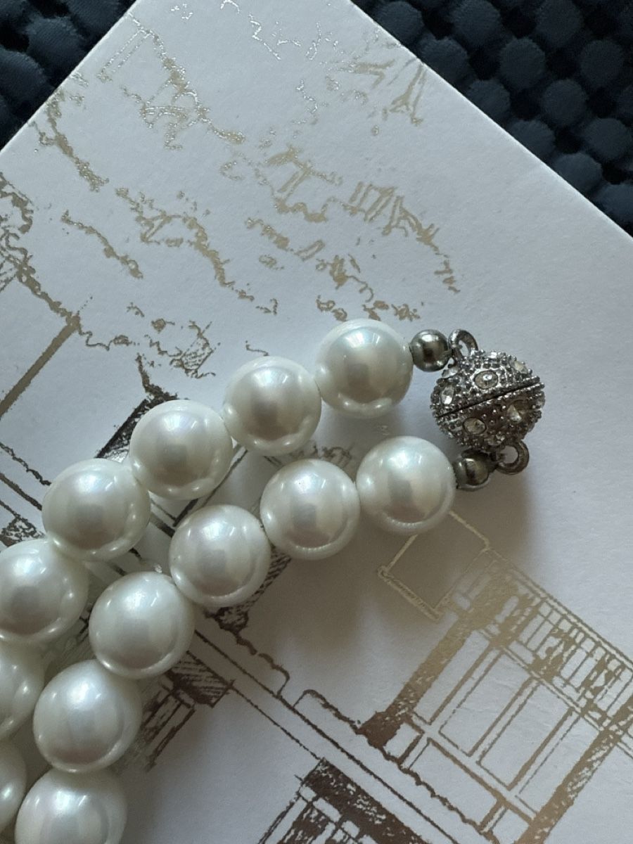Sonstiger Schmuck: Halskette Perlen / Stahl  – Neu (gemäss Beschreibung) aus Winkel von Olirickli05 3