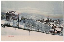 Herisau verschneit, geschätzt 1910-15