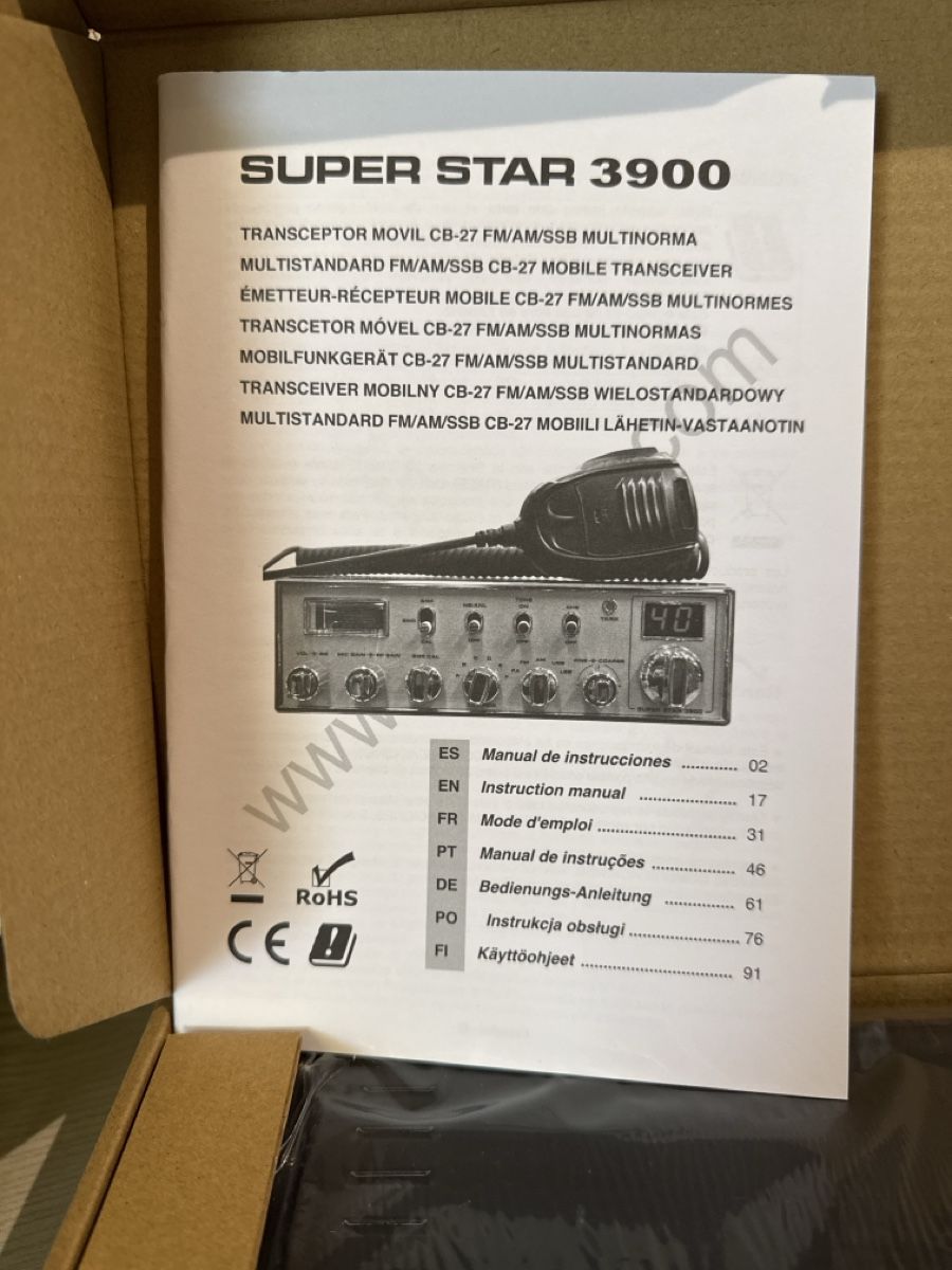 Radiocomunicazione: CB Funkgerät Super Star 3900 Neu – Nuovo e nell'imballaggio originale da Sternenberg venduto da Mcfraui